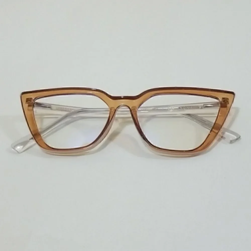 High Fashion Women's Square Cat Eye Blue Blocking Personality Glasses